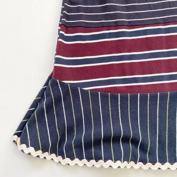 CourtneyCourtney Blue Girls Dress 7/8 Sleeveless Cotton Twirly Skirt Handmade - Picture 4 of 8